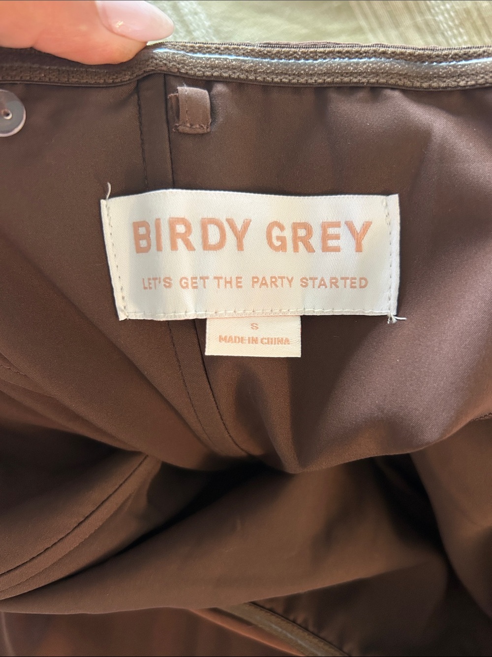 Birdy Grey Mia Dress - Espresso brown matte satin - Picture 2 of 5